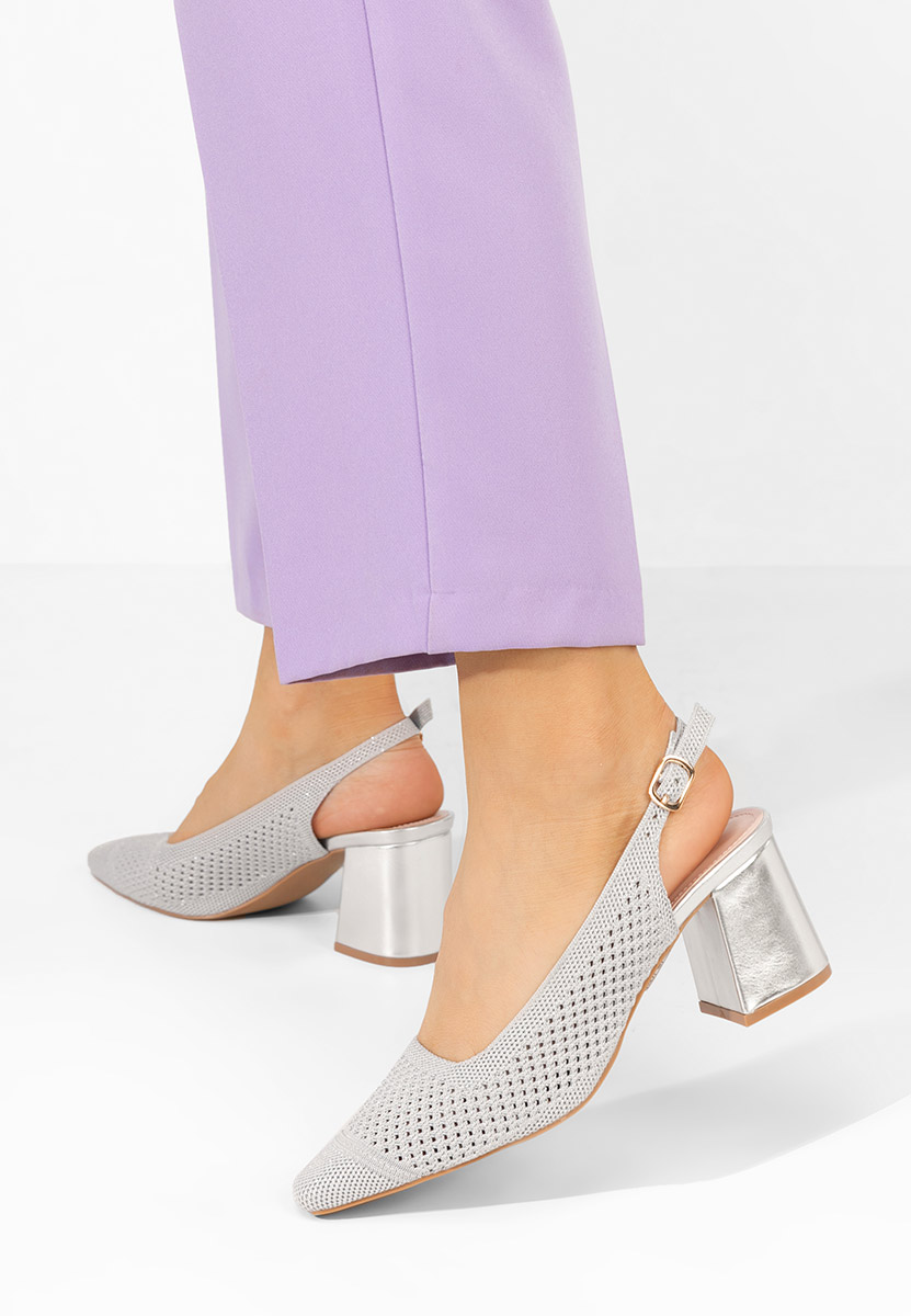 Décolleté Slingback Patria argento