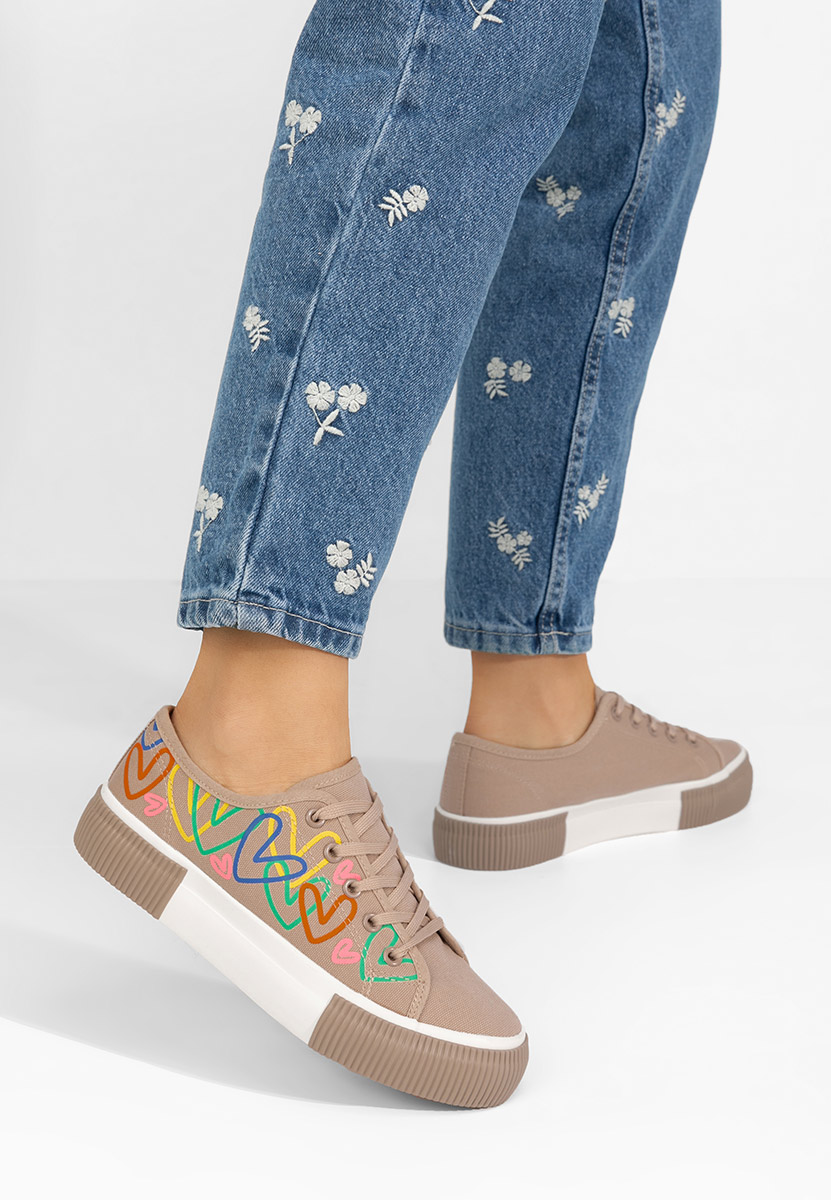 Scarpe da ginnastica donna Milanna V3 beige