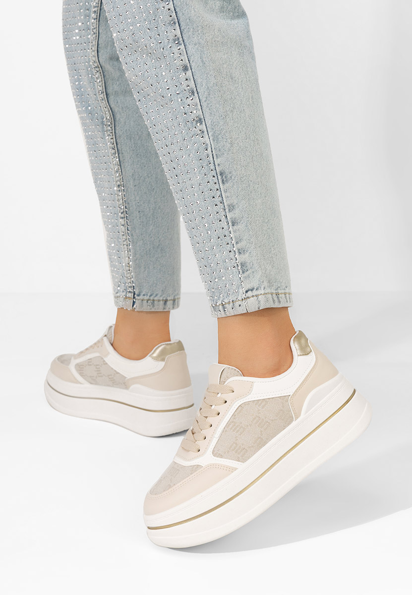 Sneakers con plateau Elouisa beige