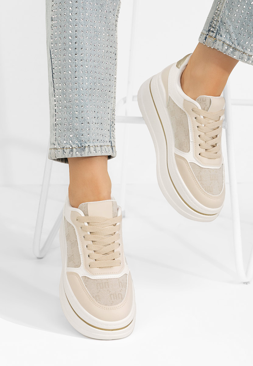 Sneakers con plateau Elouisa beige