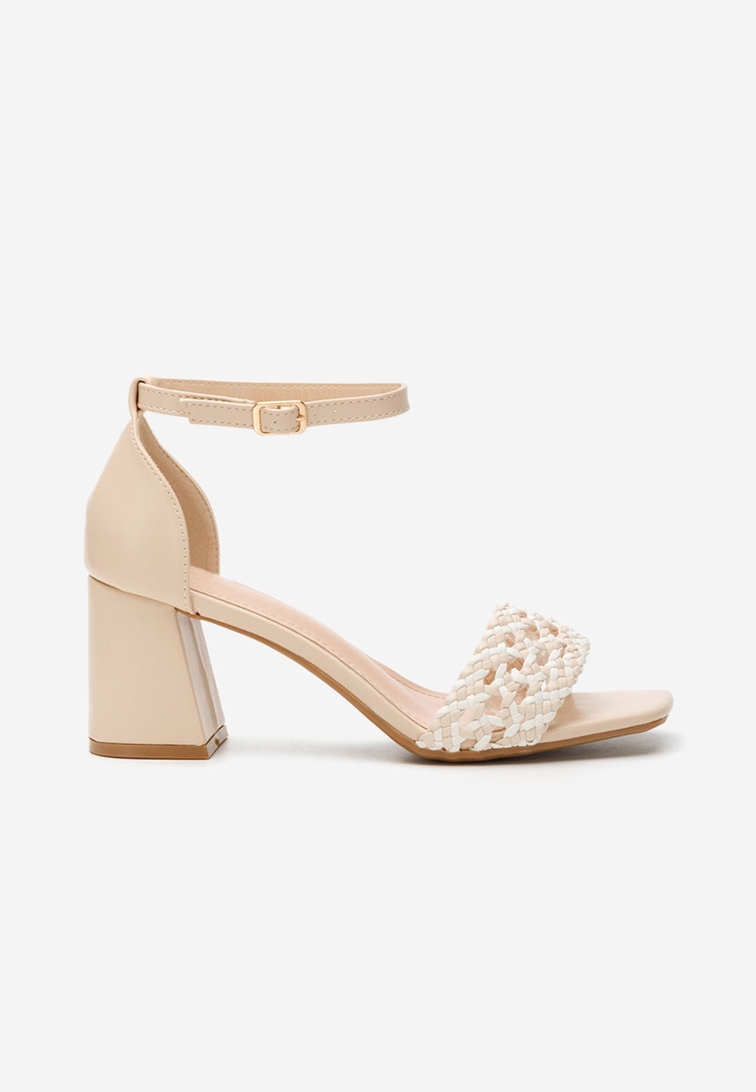 Sandali con tacco largo Nickyta beige