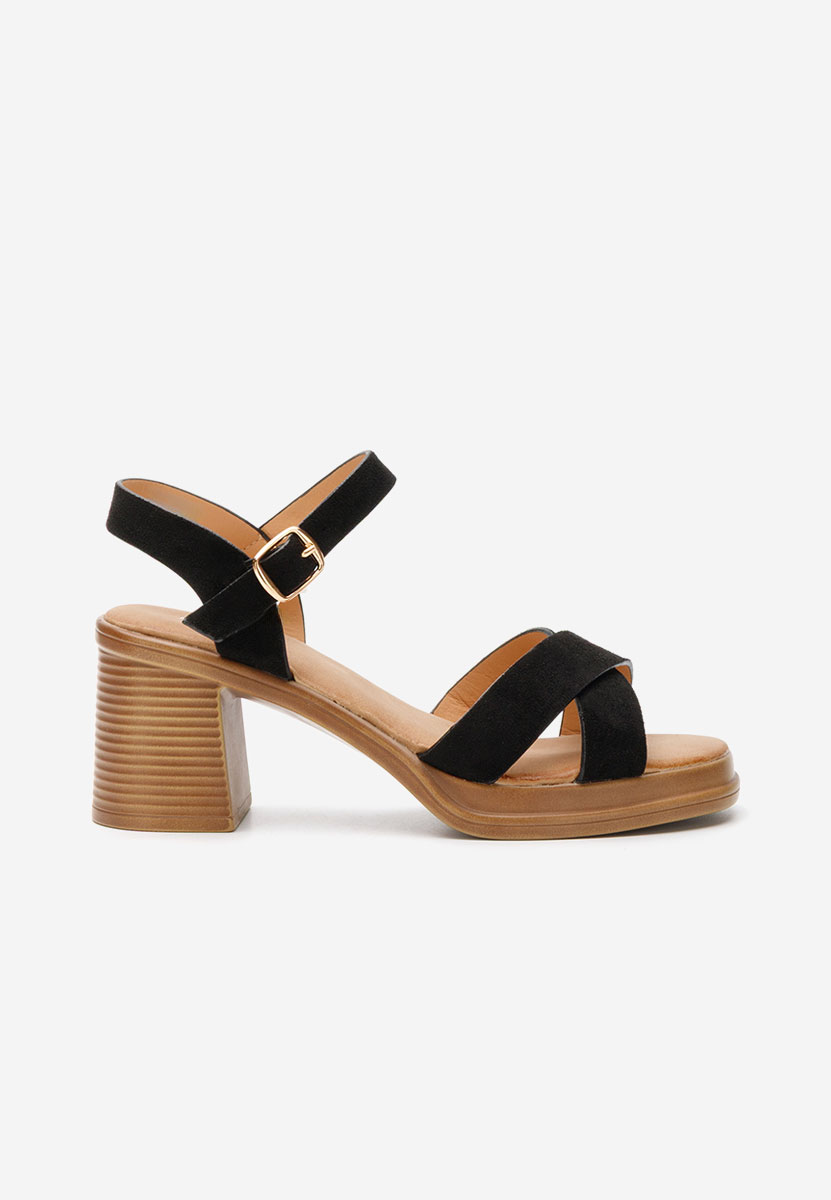 Sandali con tacco largo Jacqualine nero