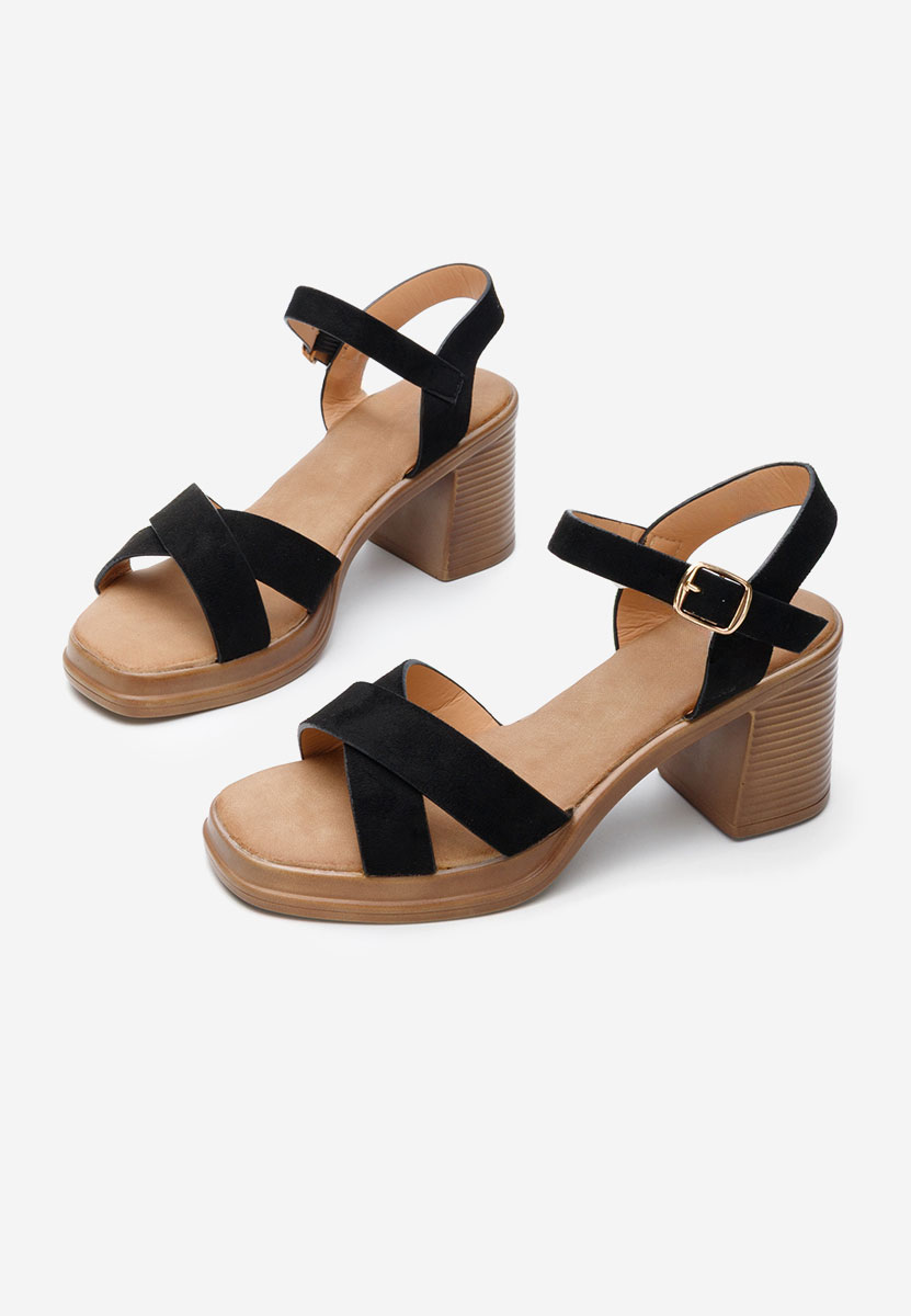 Sandali con tacco largo Jacqualine nero