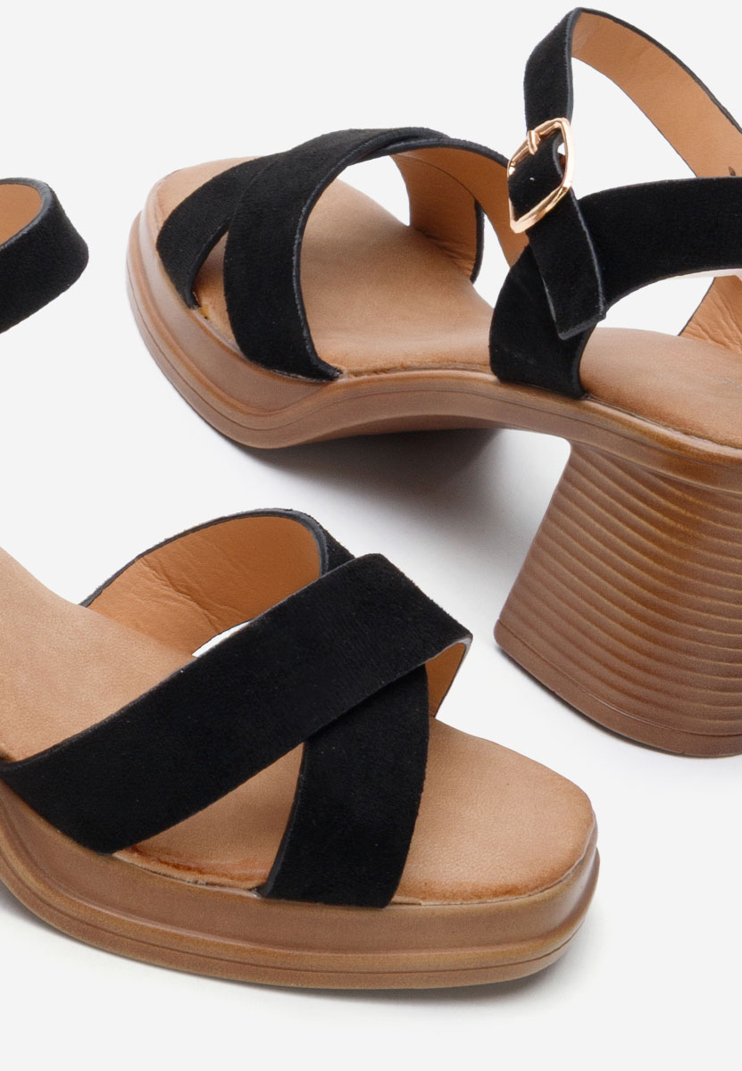 Sandali con tacco largo Jacqualine nero
