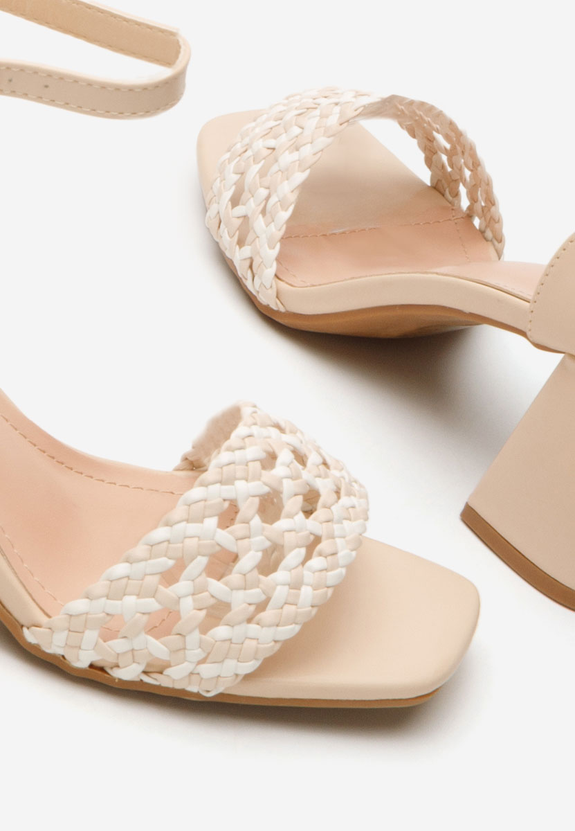 Sandali con tacco largo Nickyta beige