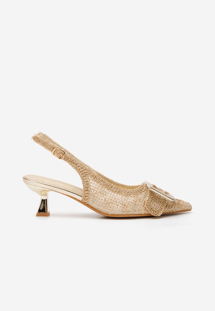 Décolleté tacco basso Tiffaney oro