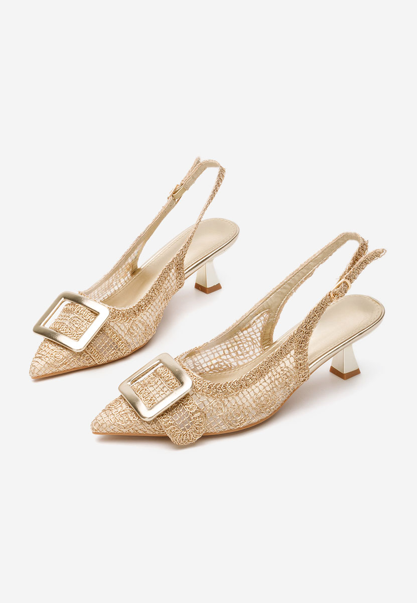 Décolleté tacco basso Tiffaney oro