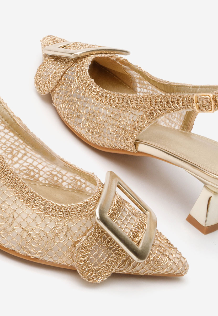 Décolleté tacco basso Tiffaney oro