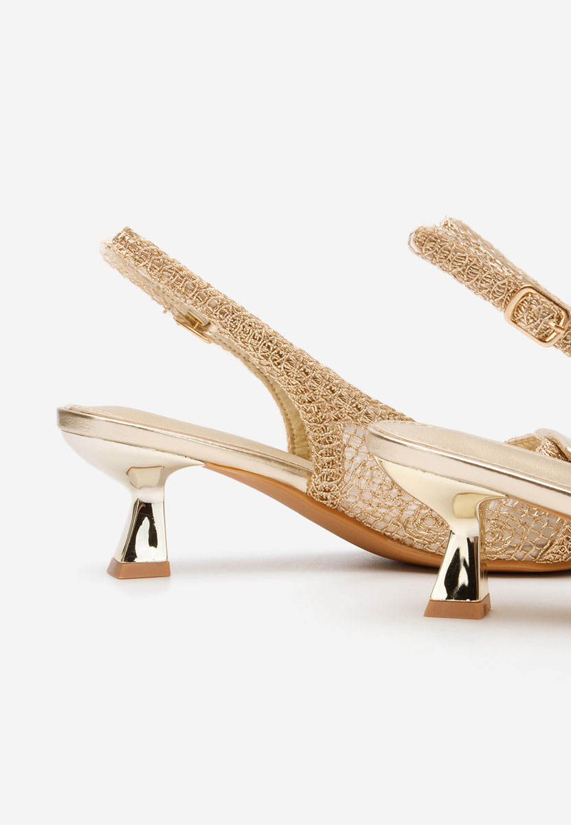 Décolleté tacco basso Tiffaney oro