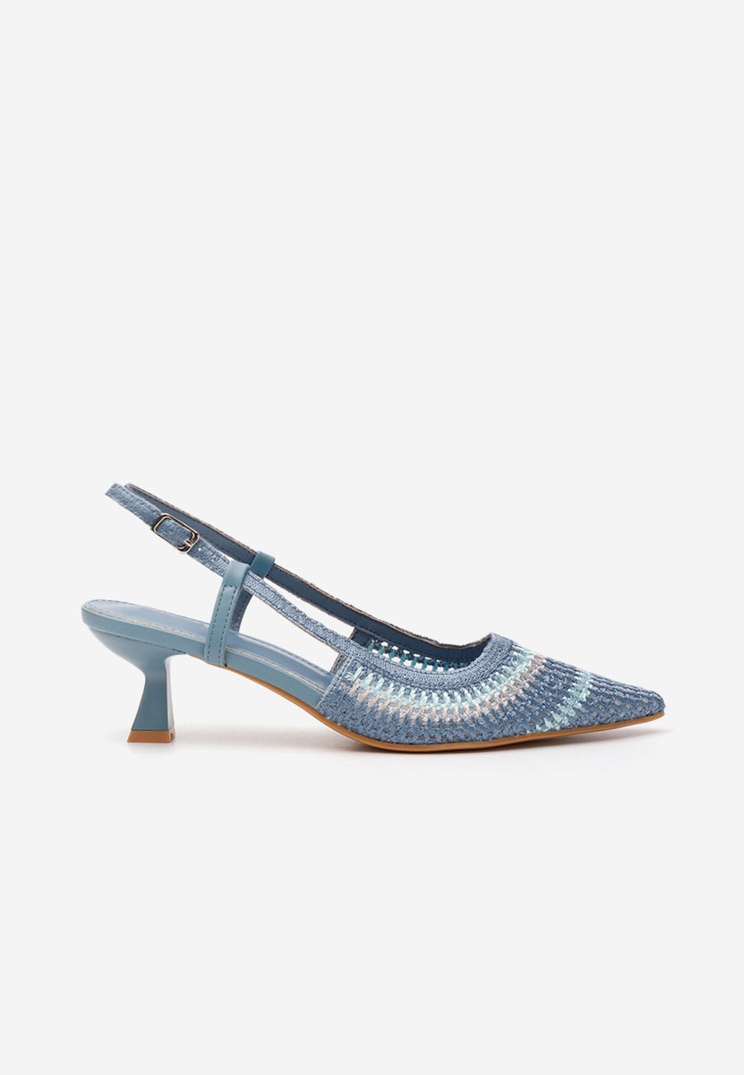 Décolleté tacco basso Dominga blu