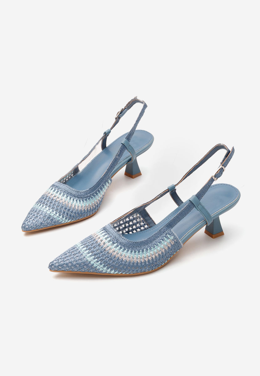 Décolleté tacco basso Dominga blu