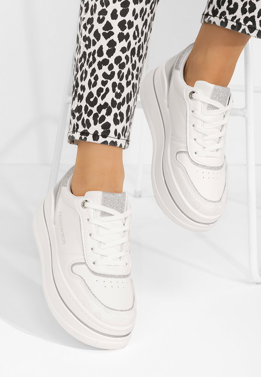 Sneakers con plateau Katheleen V2 bianchi