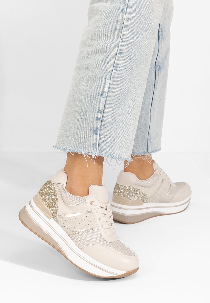 Sneakers con zeppa Tawanda beige