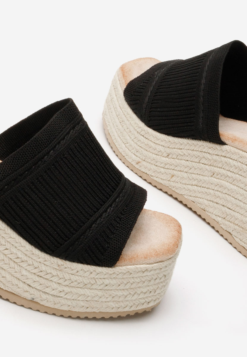 Ciabatte platform Yessenia nero