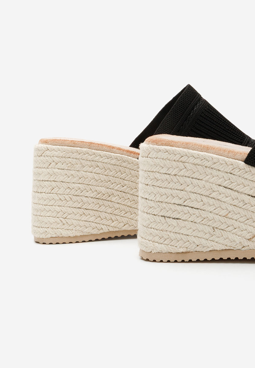 Ciabatte platform Yessenia nero