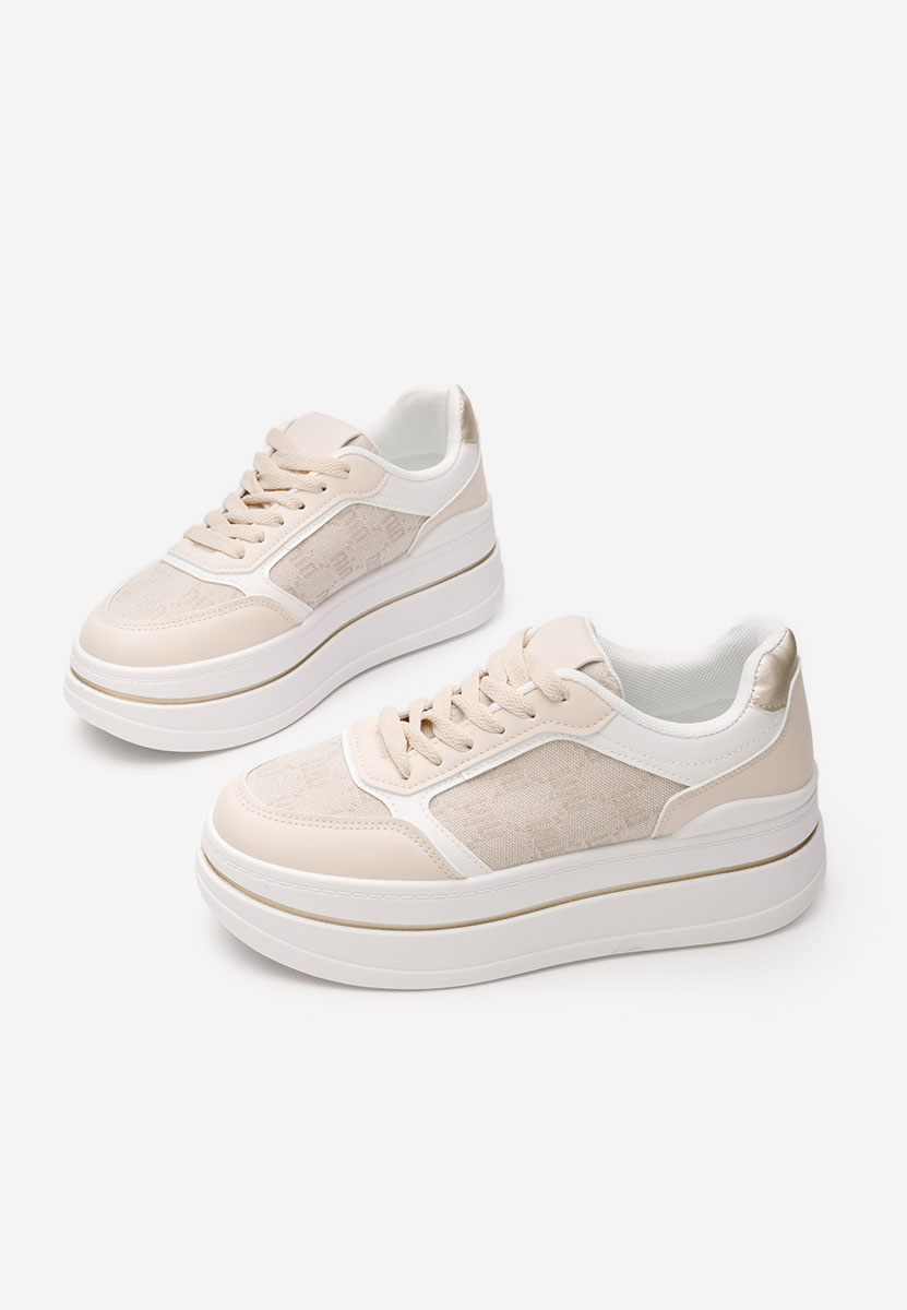 Sneakers con plateau Elouisa beige