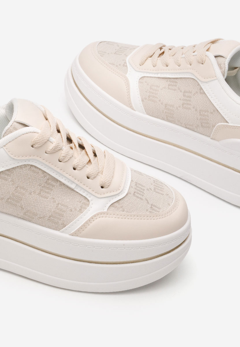 Sneakers con plateau Elouisa beige