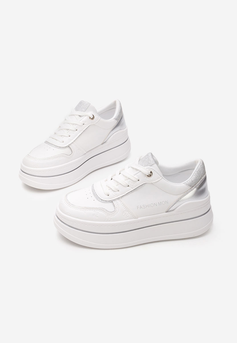 Sneakers con plateau Katheleen V2 bianchi