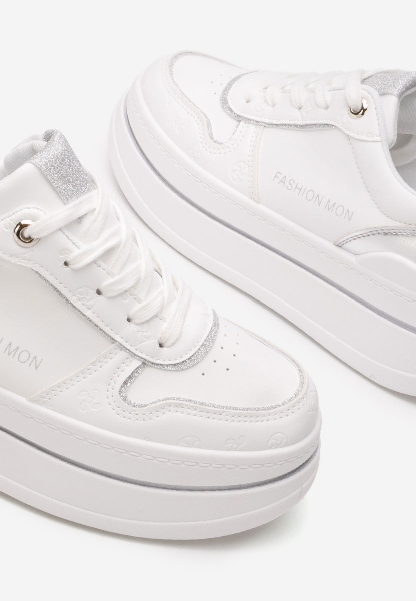 Sneakers con plateau Katheleen V2 bianchi