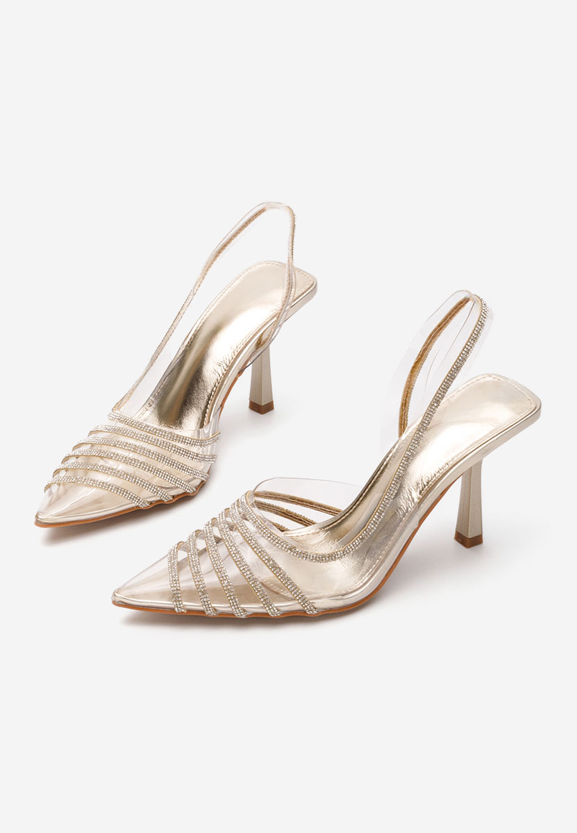 Décolleté tacco a spillo Ella oro
