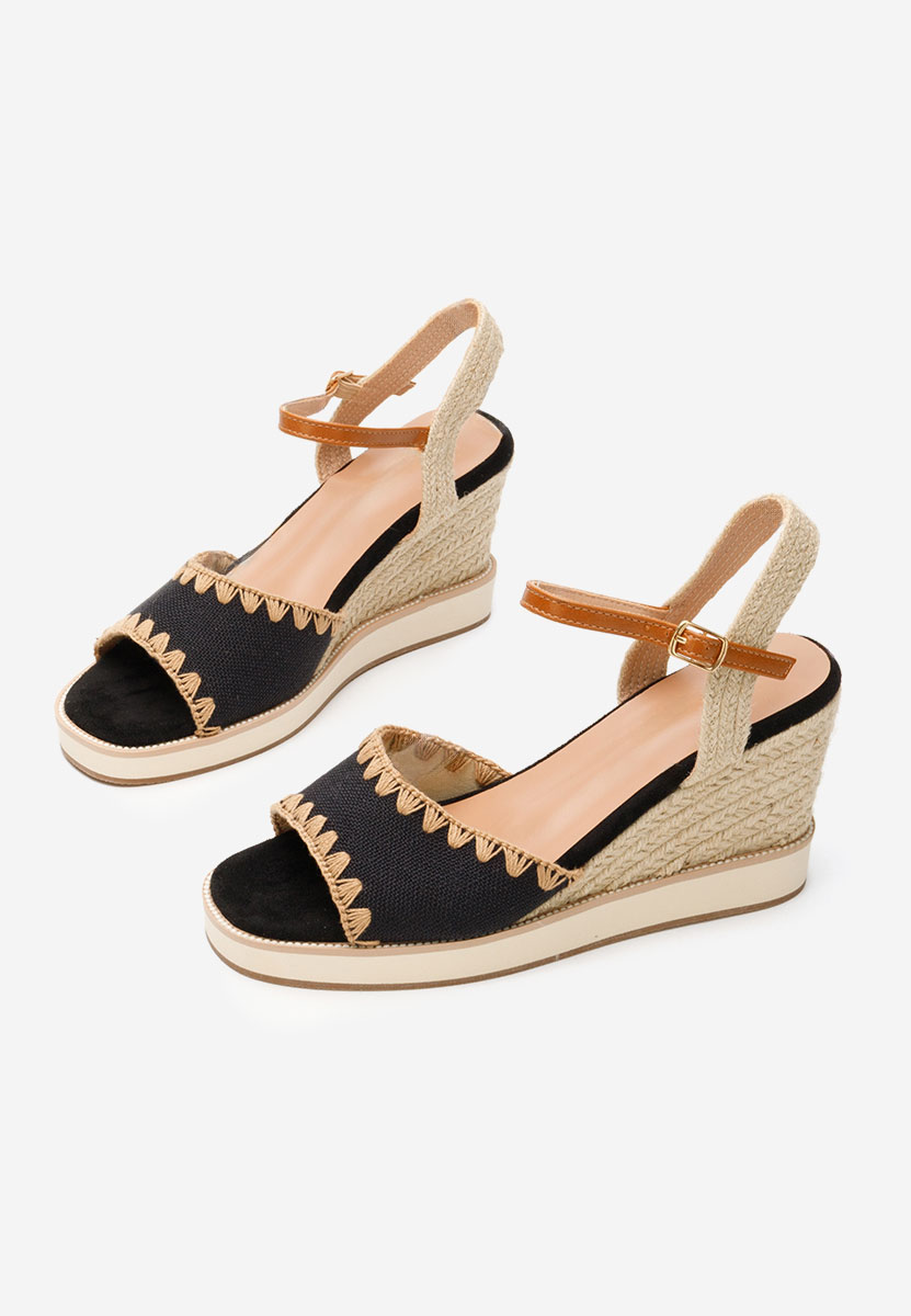 Sandali con zeppa Myrta nero