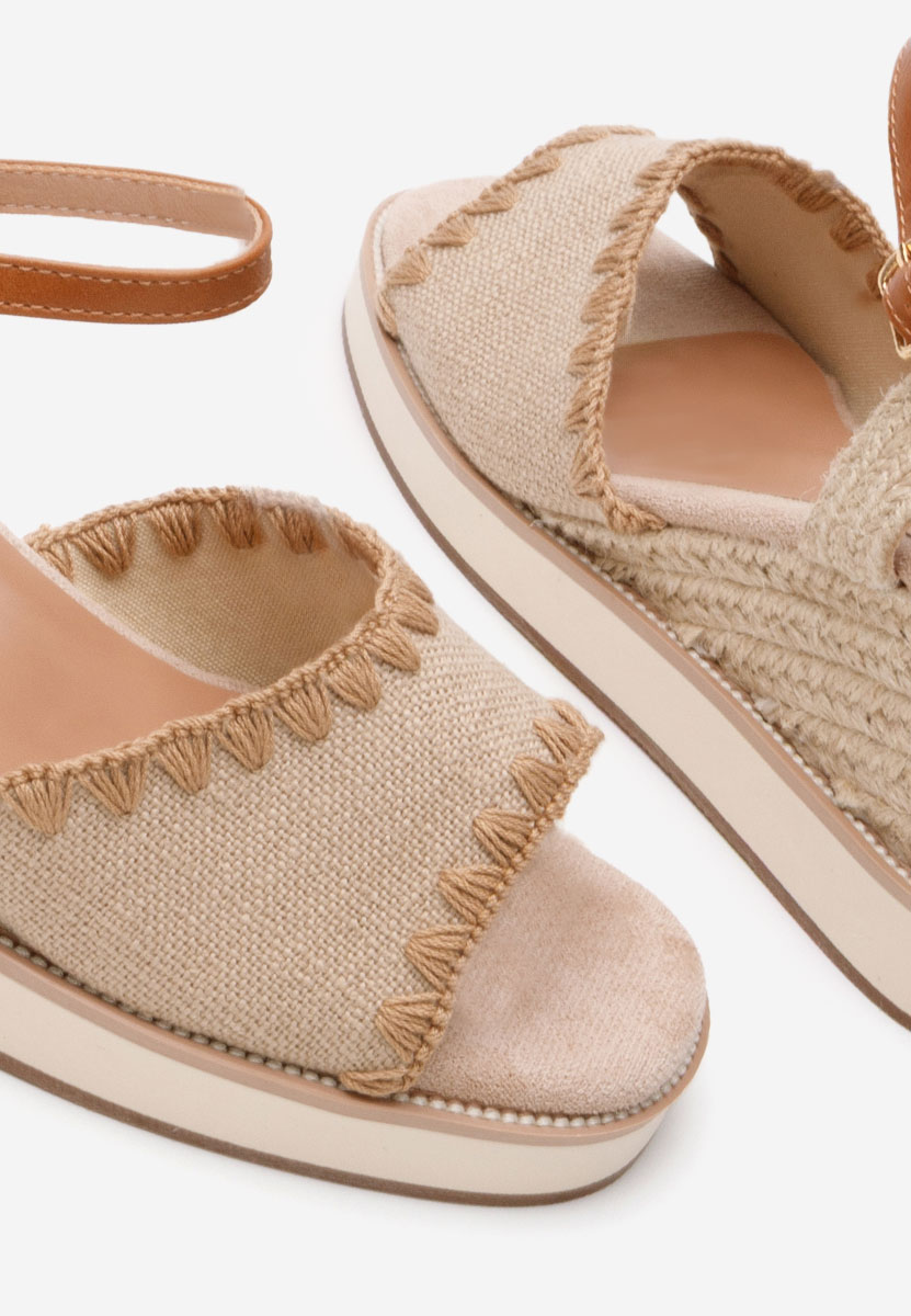 Sandali con zeppa Myrta beige