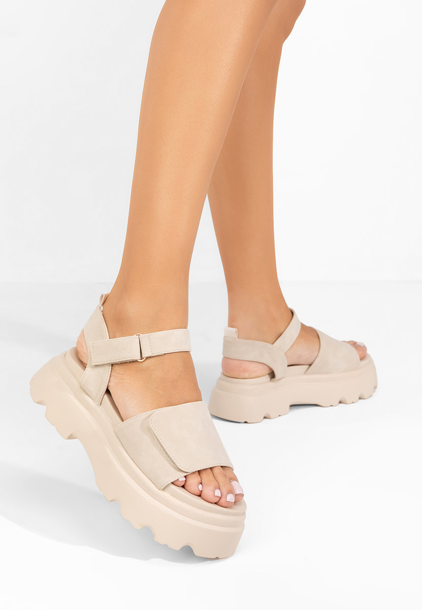 Sandali platform Alysha beige