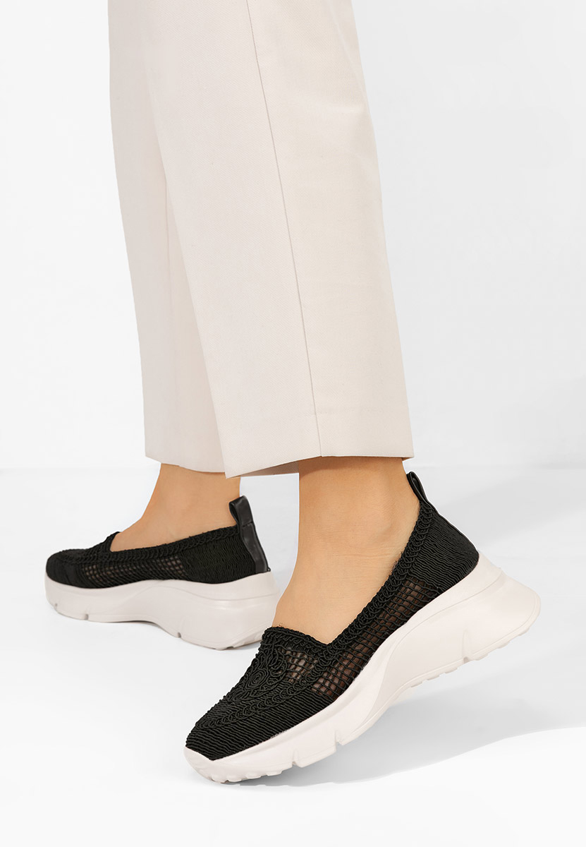 Mocassini donna platform Willena nero
