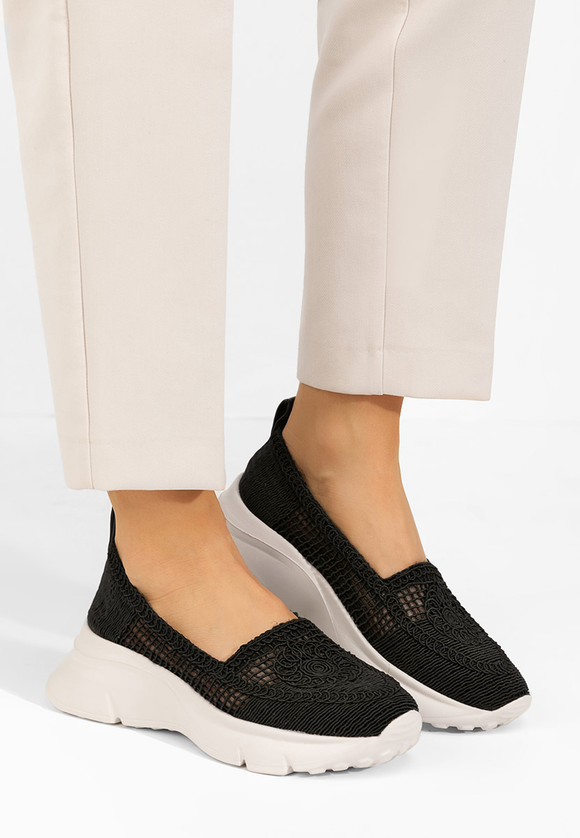 Mocassini donna platform Willena nero