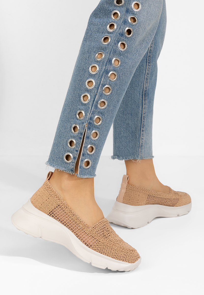 Mocassini donna platform Willena cachi