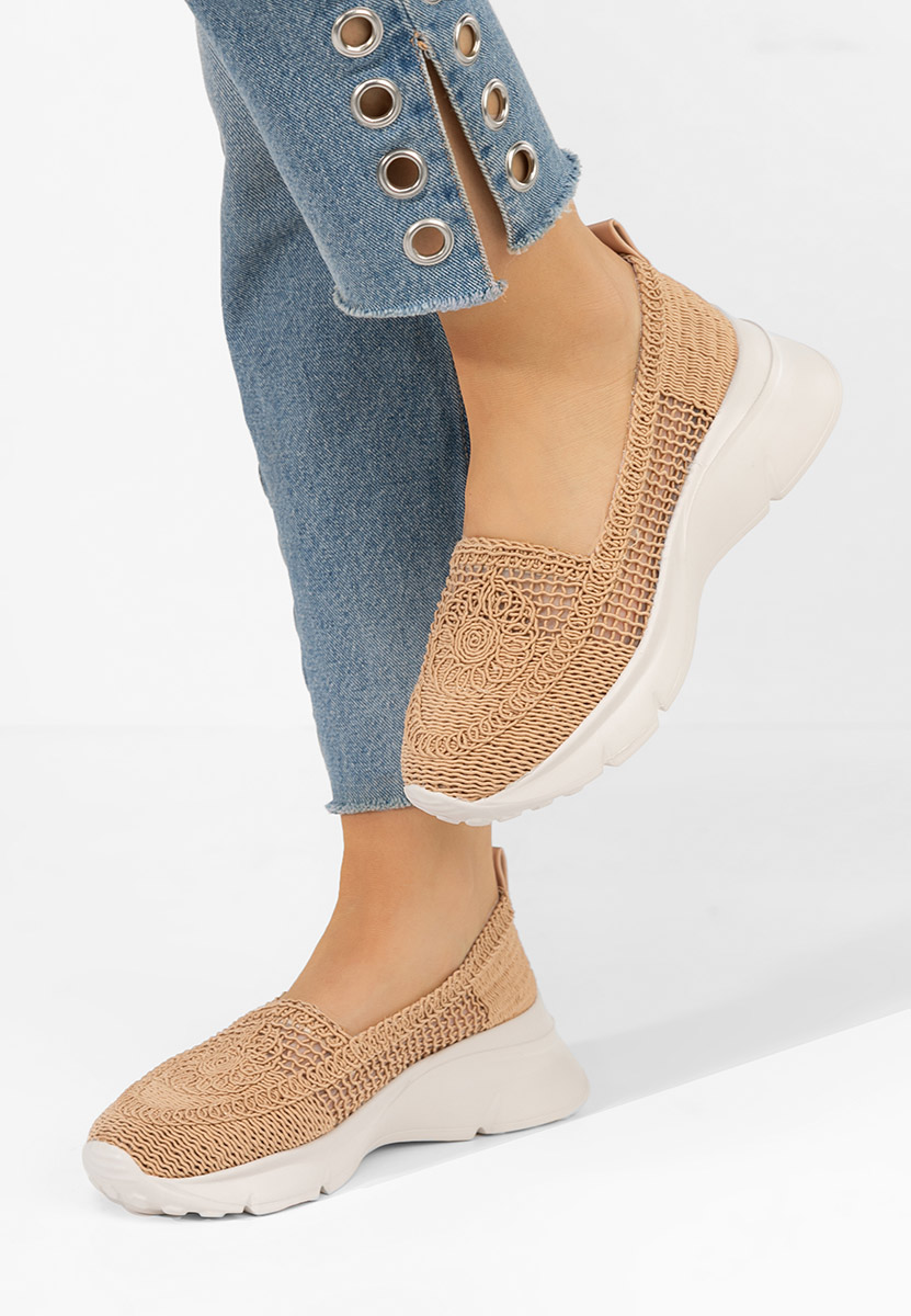 Mocassini donna platform Willena cachi