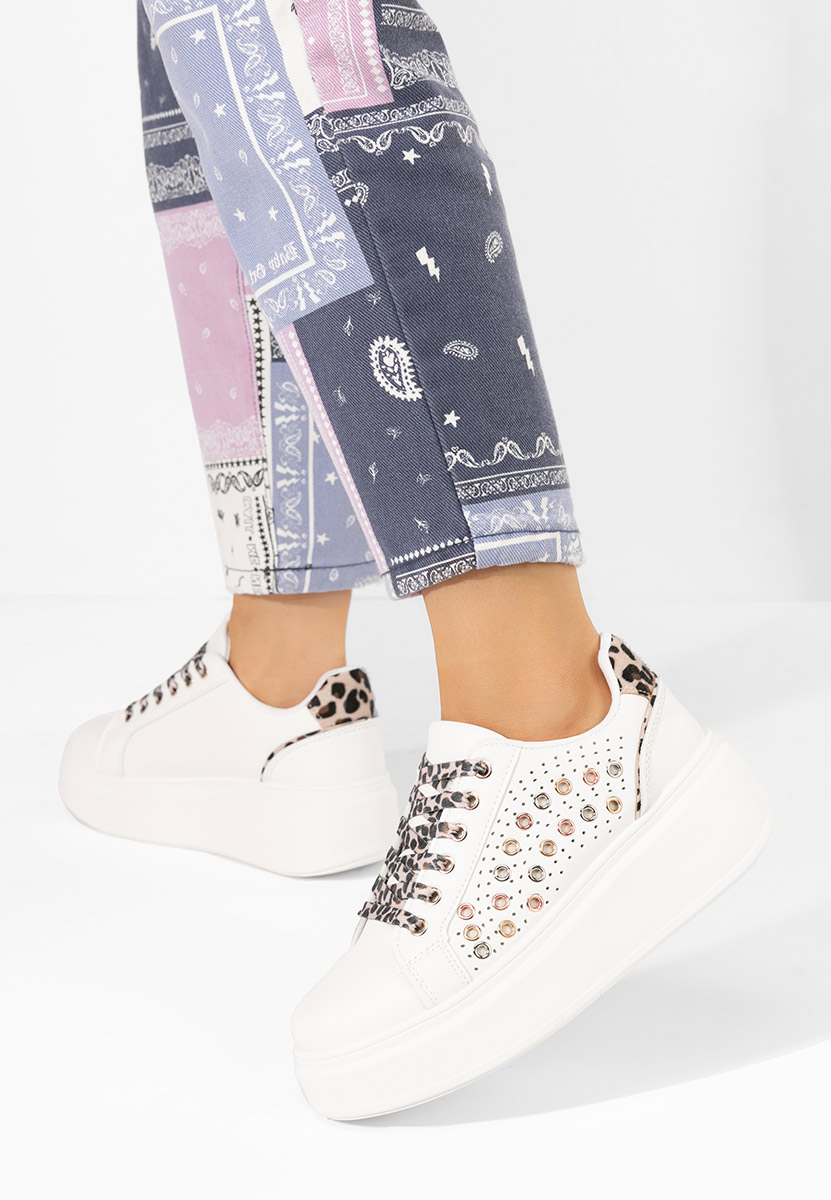 Sneakers con plateau Charolette leopardi