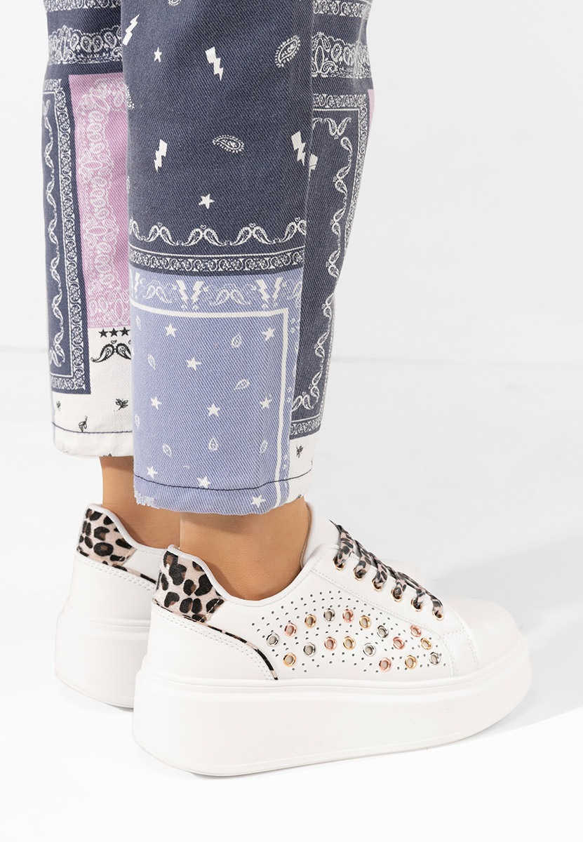 Sneakers con plateau Charolette leopardi
