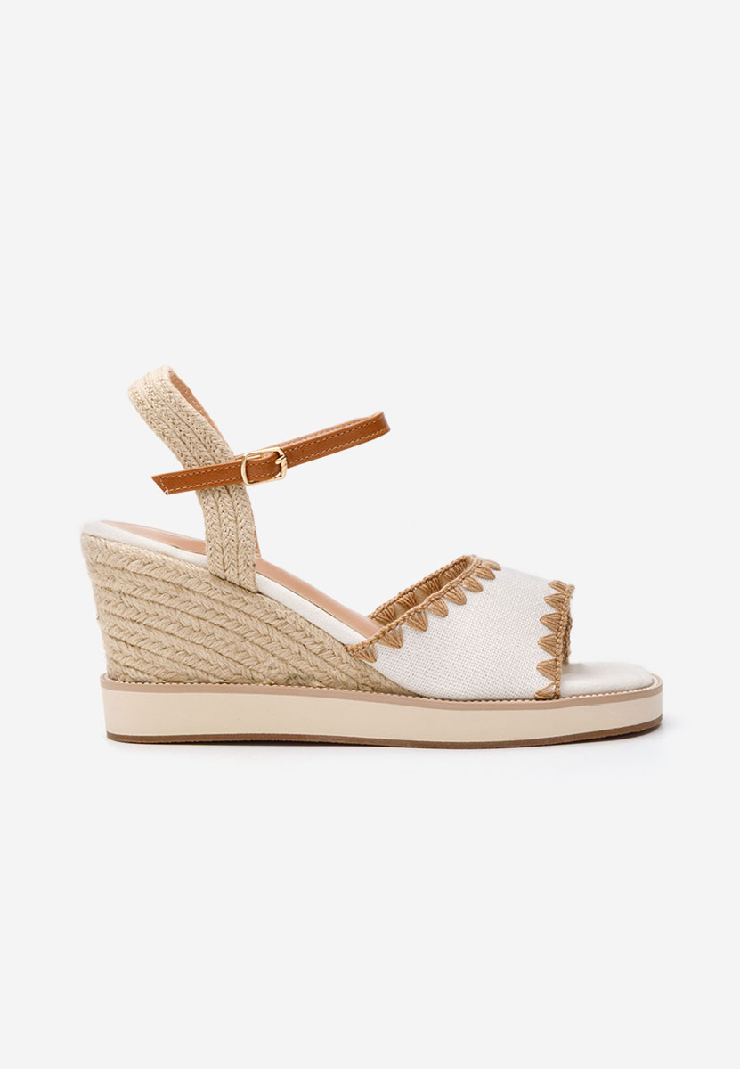 Sandali con zeppa Myrta bianchi