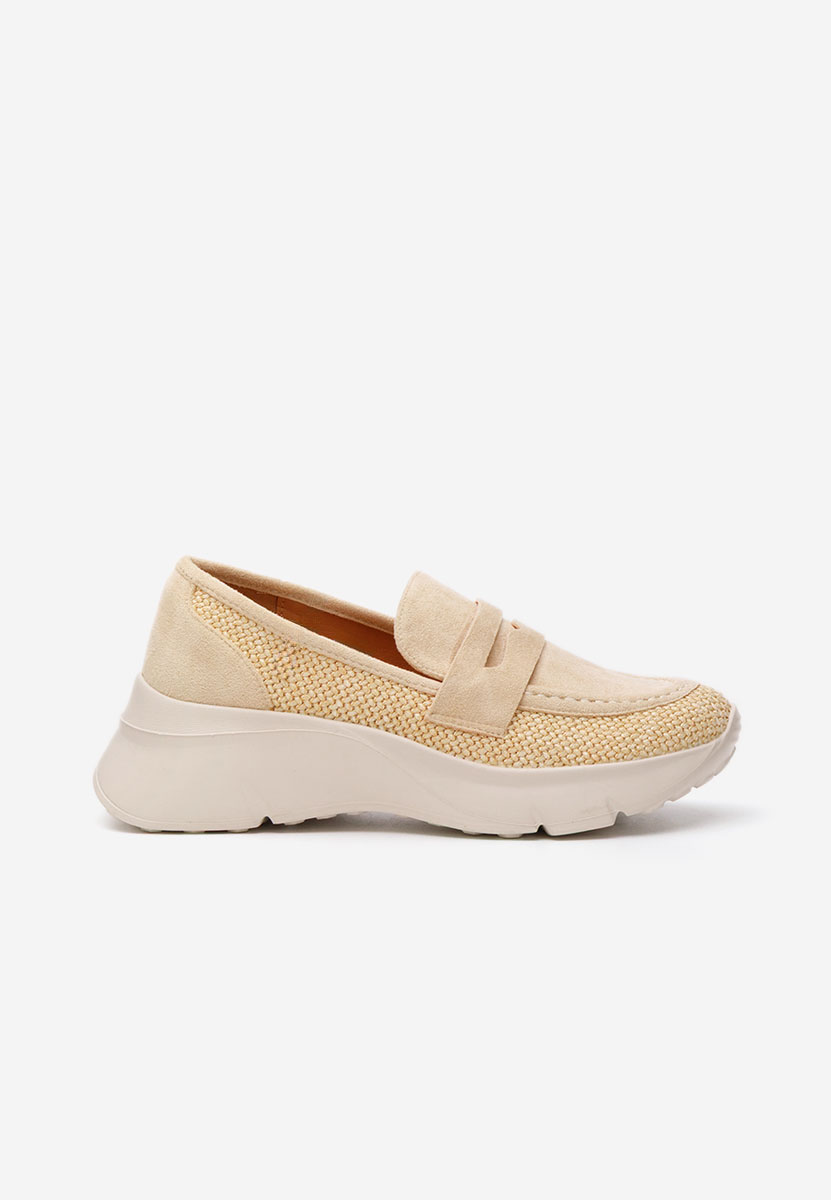 Mocassini donna platform Almata V3 beige