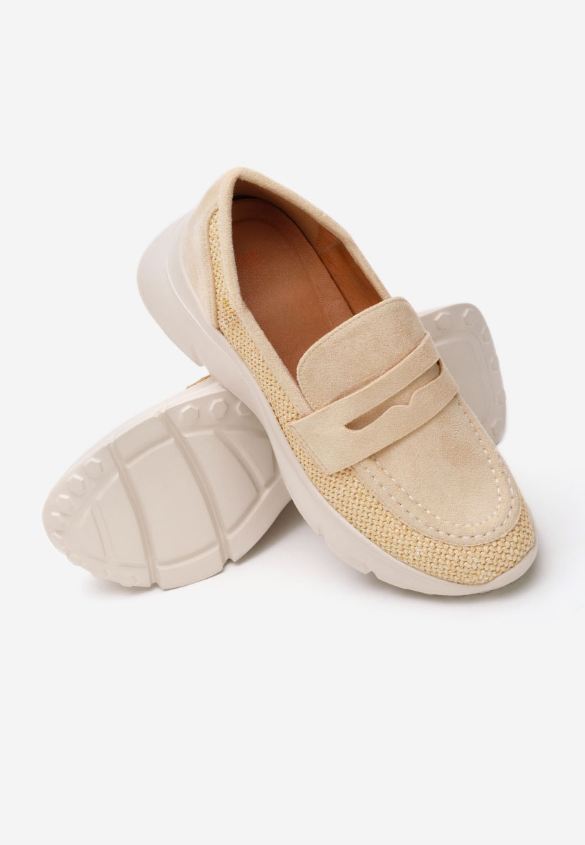 Mocassini donna platform Almata V3 beige