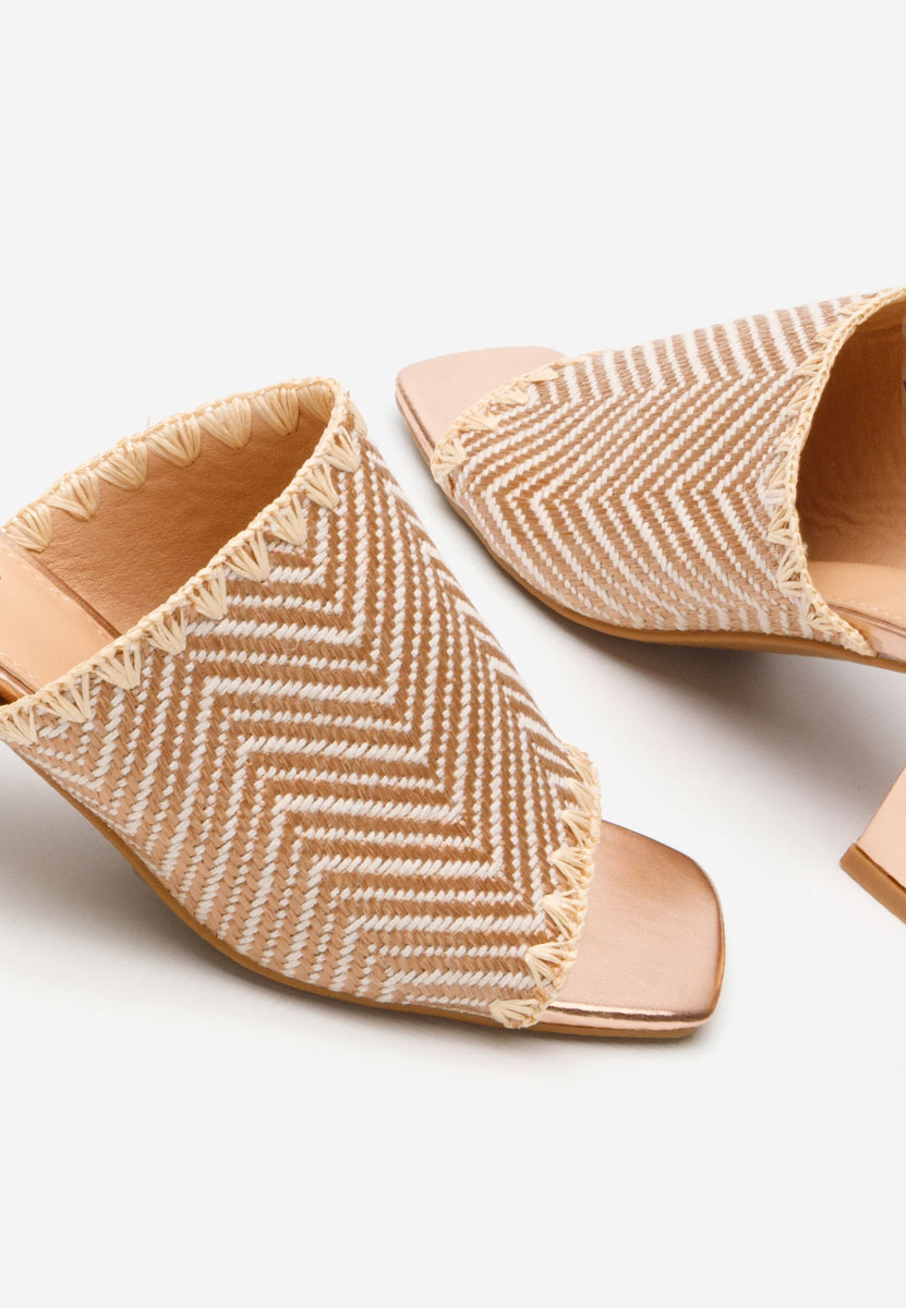 Ciabatte con tacco Yngrid champagne