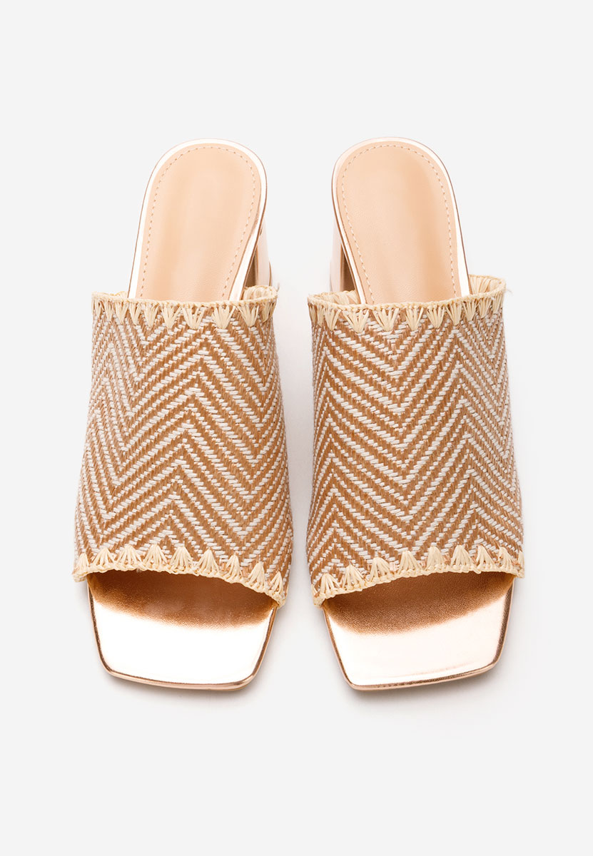 Ciabatte con tacco Yngrid champagne