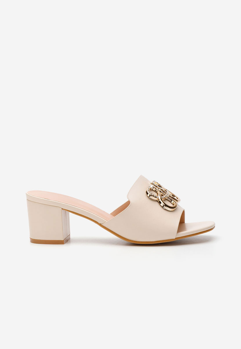 Ciabatte con tacco Yasmyna beige