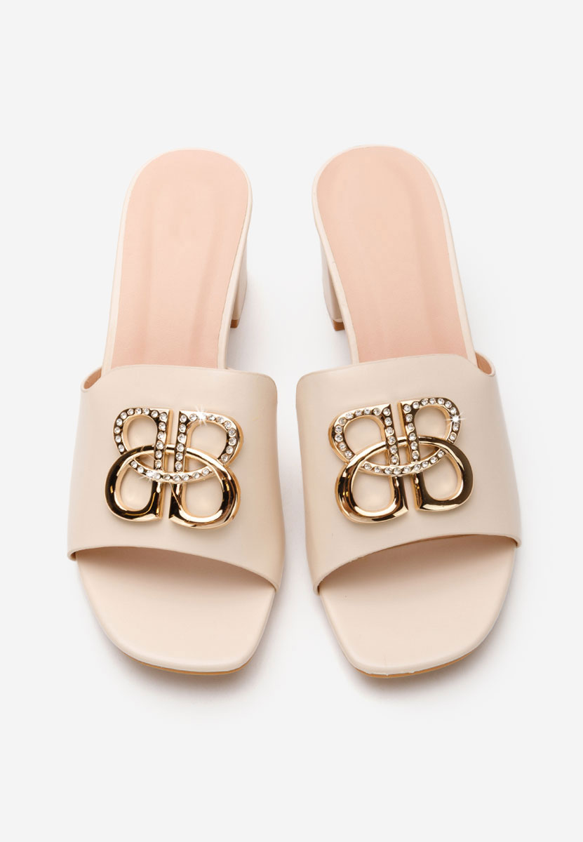 Ciabatte con tacco Yasmyna beige
