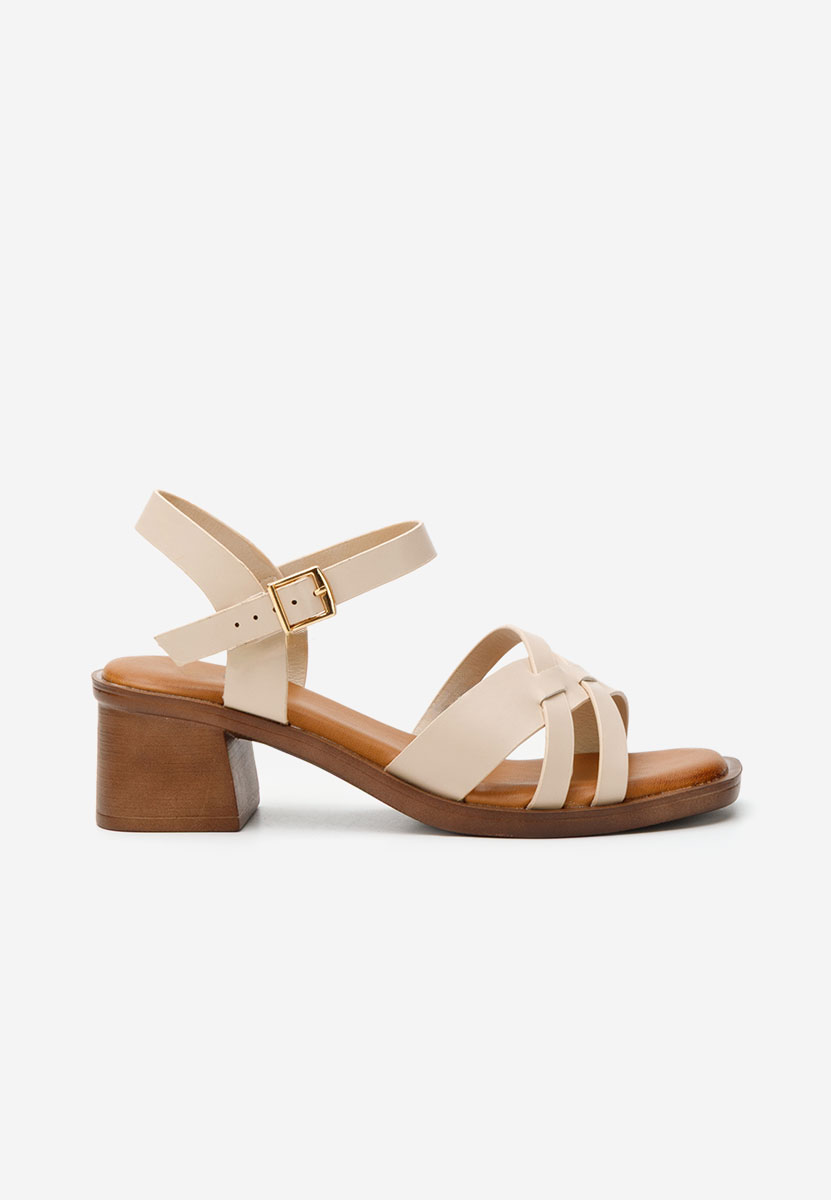 Sandali con tacco largo Lolytta beige