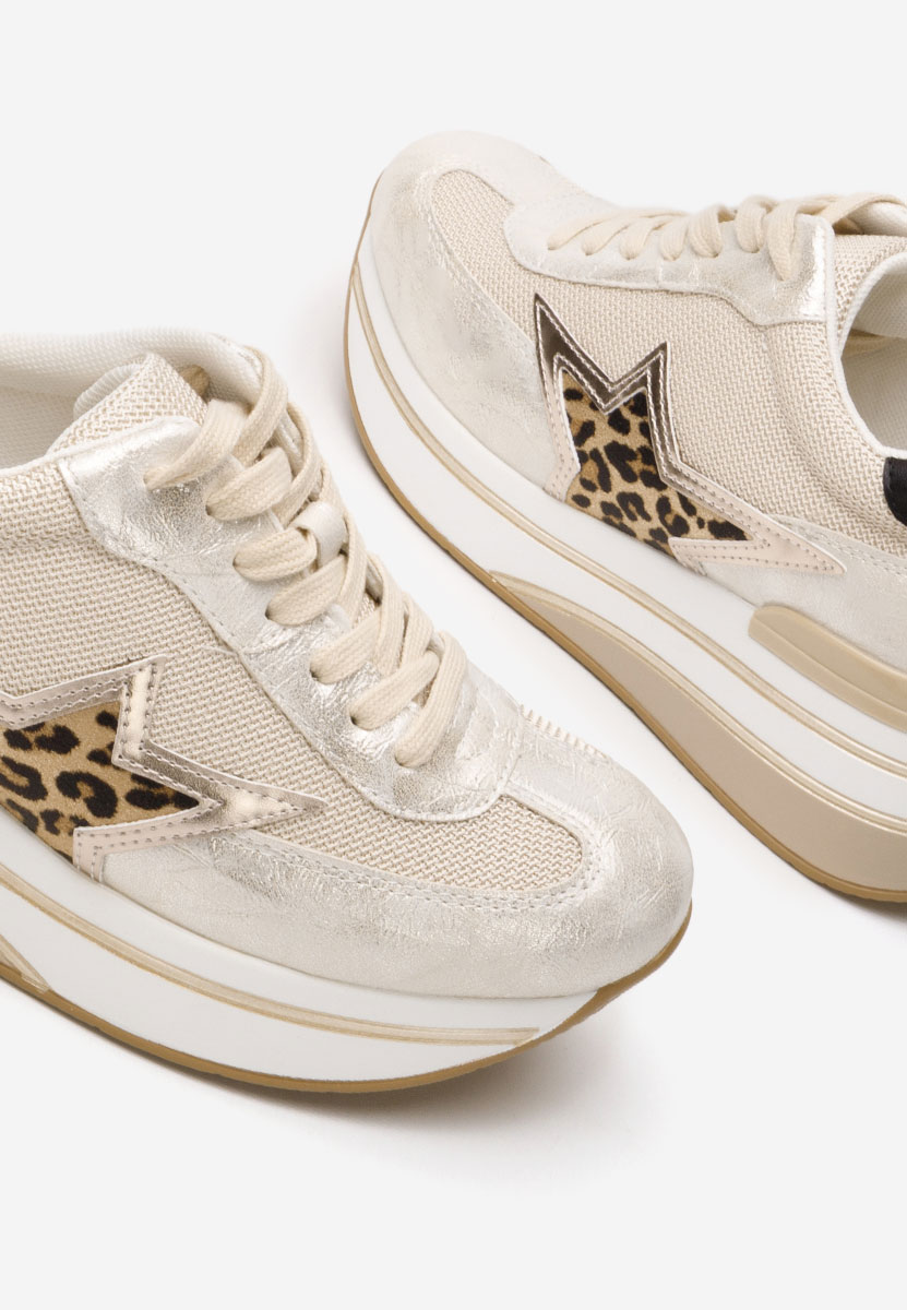 Sneakers con plateau Valorys argento