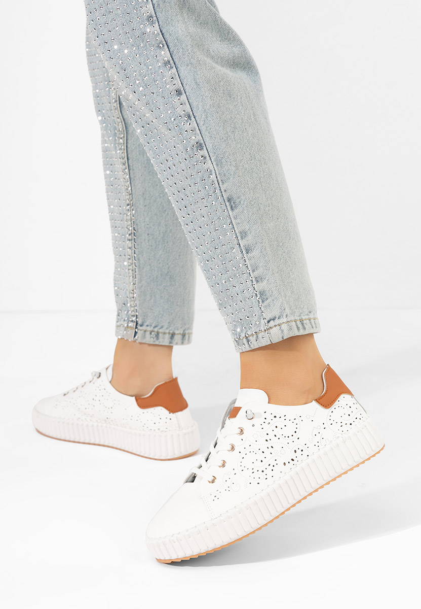 Sneakers con zeppa Niabi bianchi