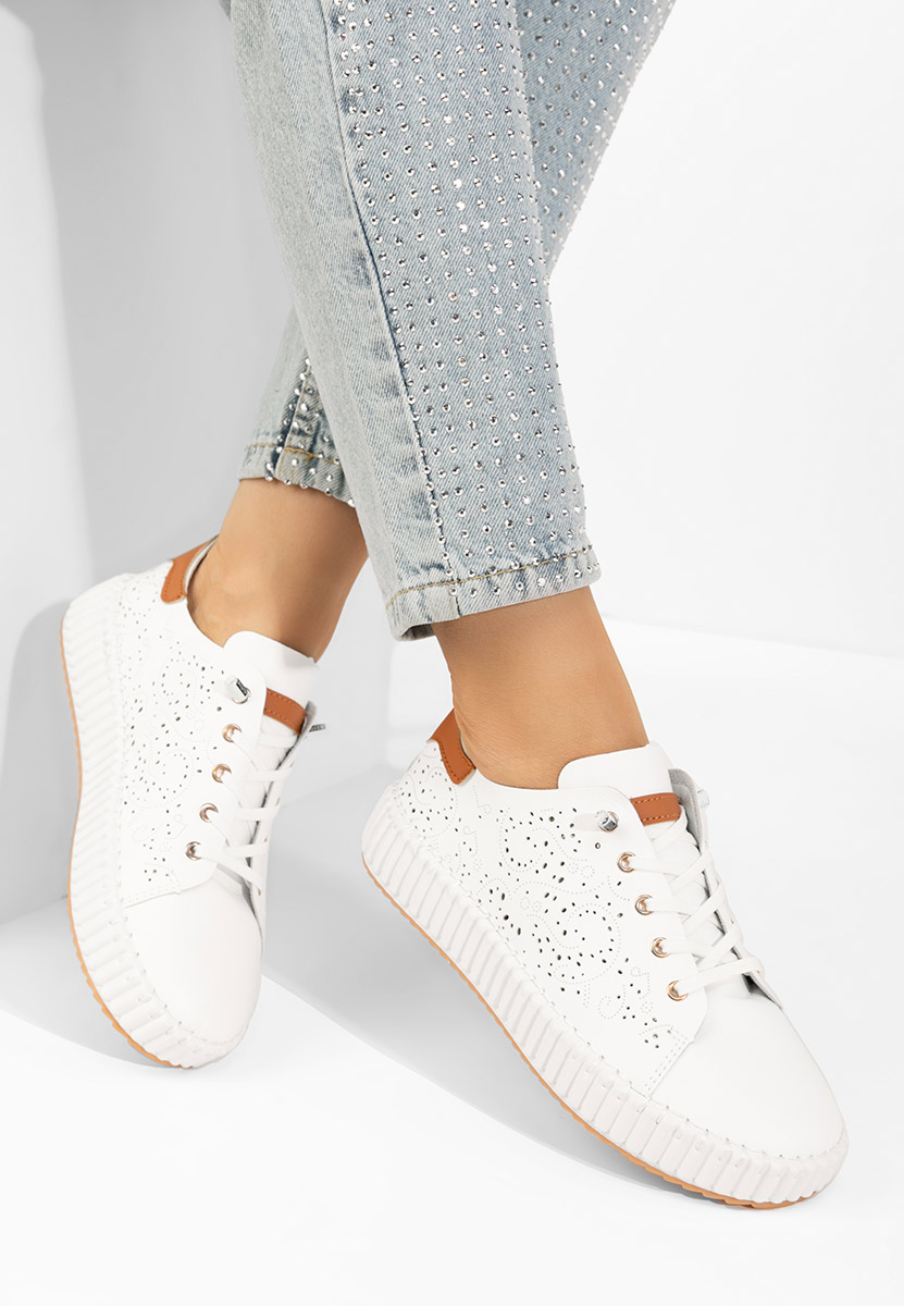 Sneakers con zeppa Niabi bianchi