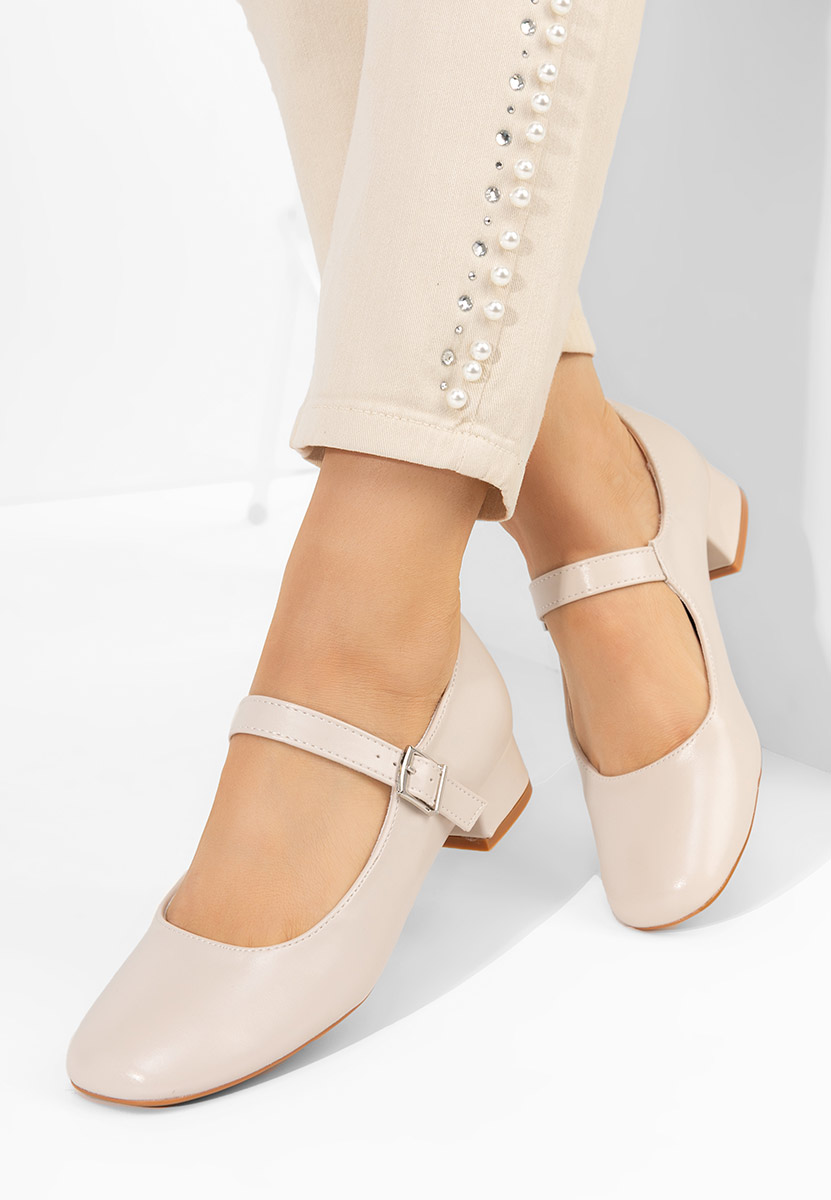 Décolleté tacco basso Stephine beige