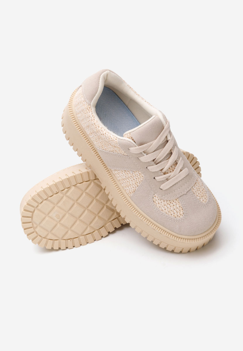 Sneakers con plateau Michele beige