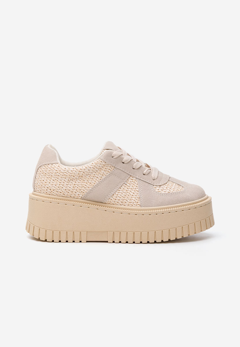 Sneakers con plateau Michele beige