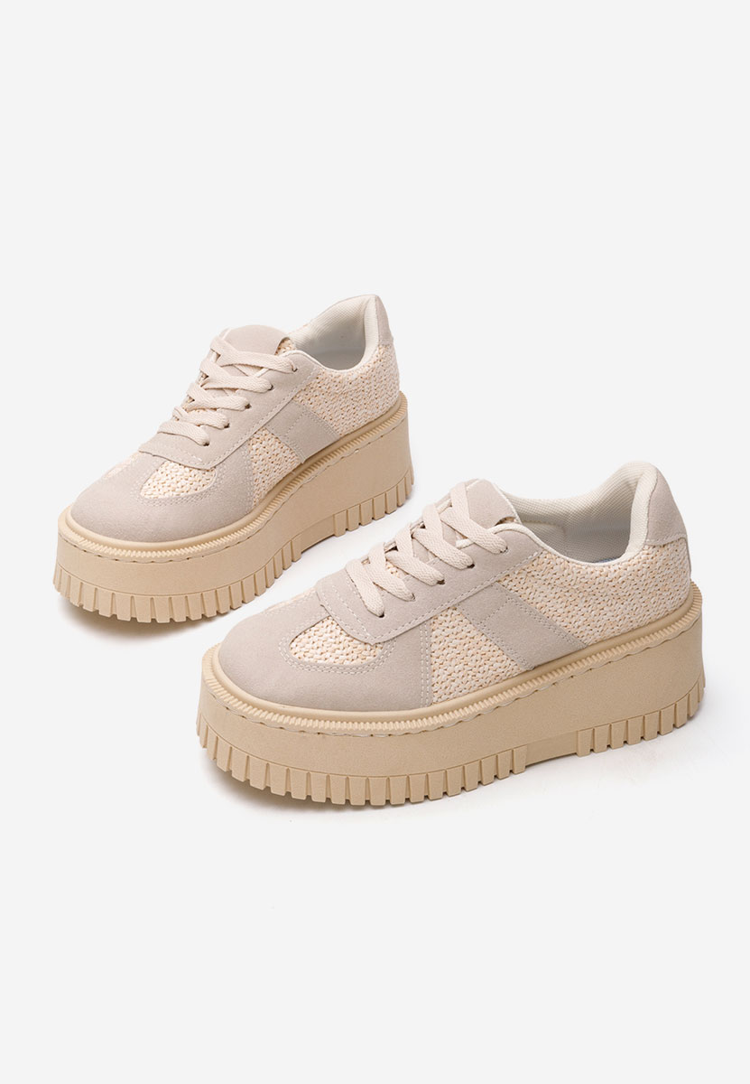 Sneakers con plateau Michele beige