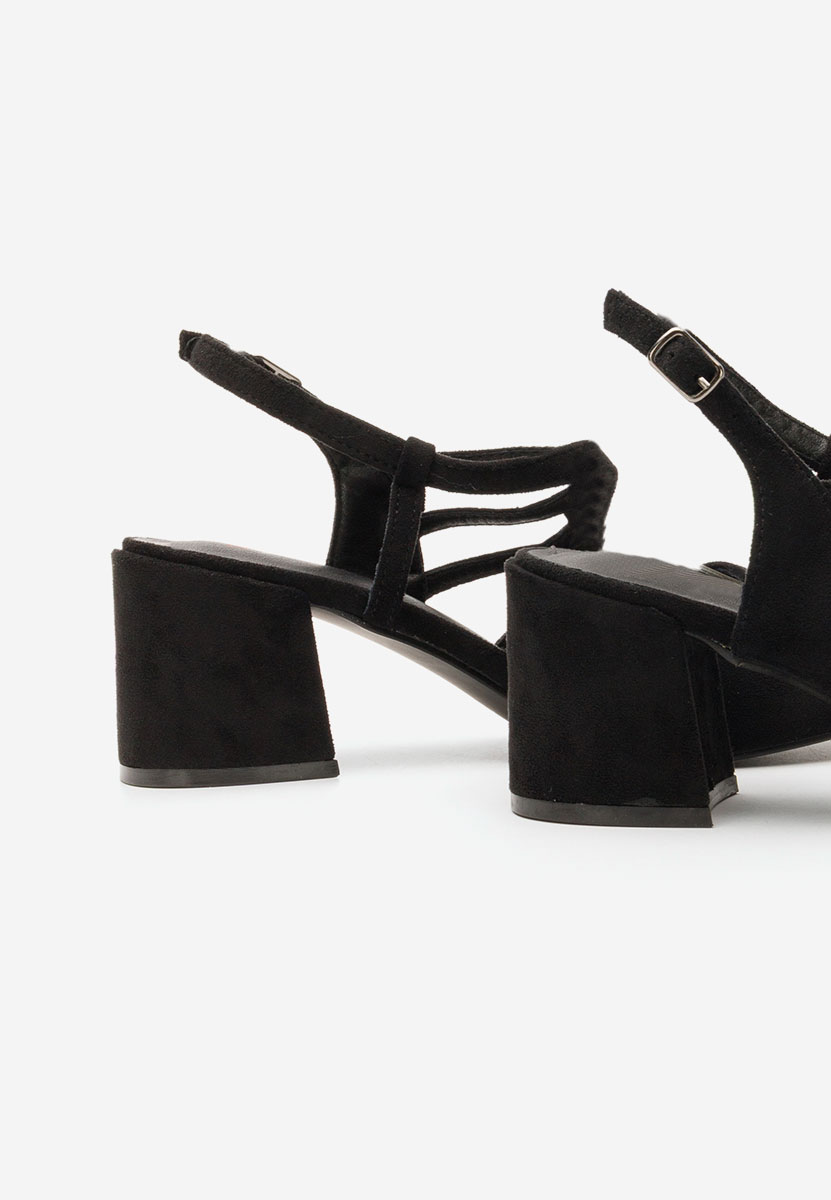 Sandali con tacco largo Margarita nero