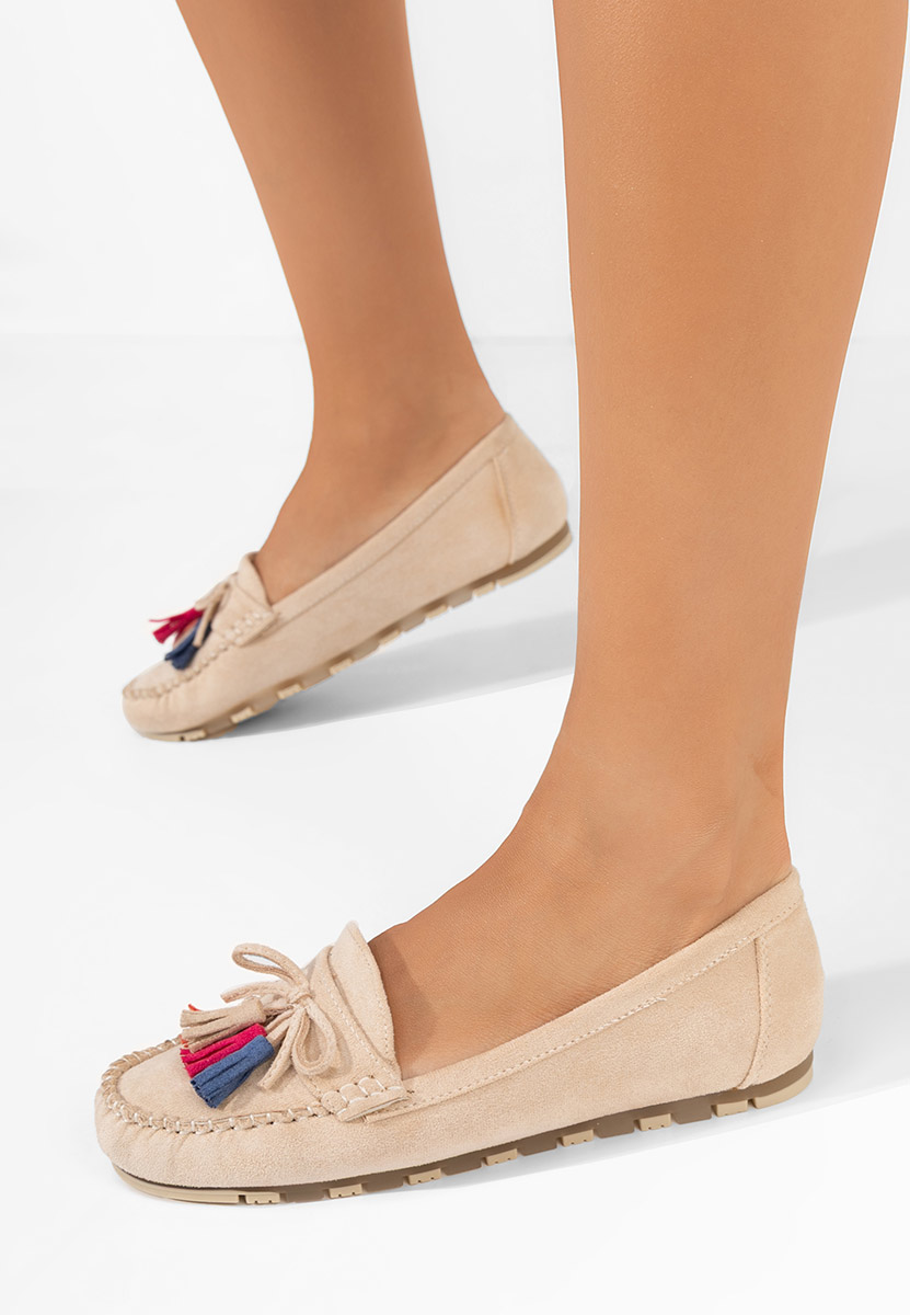 Mocassini da donna Prestia beige